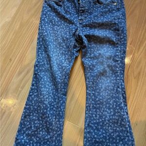 Michael Kors Chic Blue Floral Women's Wide leg Jeans